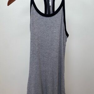 Fabletics Heather Gray and Black Women's Tank Dress